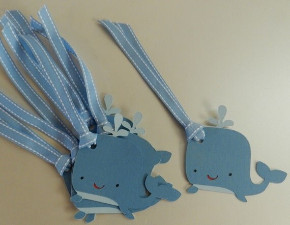 Whale Favor Tags Gift Tags 6 ct Il_570xn