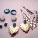 6 Pair Pretty Blues,Silvers and Gold