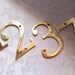 Vintage Brass House Numbers