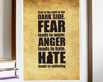 Star Wars - Yoda Poster Vintage Print