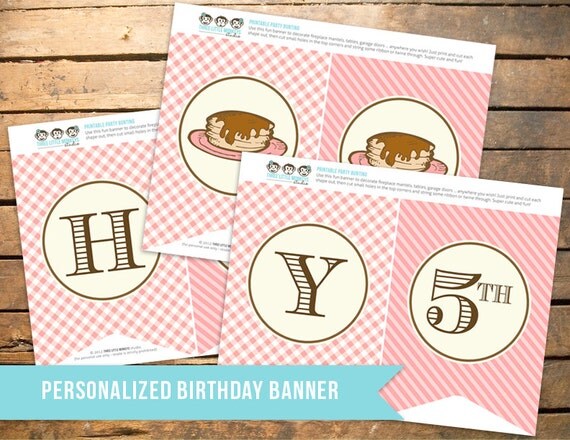 Personalized Pancakes and PJs Pajamas Party Banner Il_570xn