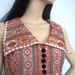 Lovely Terrecotta 60s Babydoll Dress with Ethnic print Medium