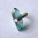 Aqua Aura Crystal Ring - Sterling Silver Jewelry Handmade, Size 6 (UK/AUS M)
