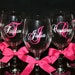 5 Personalized Bride and Bridesmaid Wine Glasses