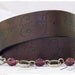 Elvish Script Leather Wrap Bracelet, Plum Leather Wrap Bracelet, Triple Wrap Bracelet, Elven Jewelry, LARP Elf Bracelet, Elf Quote Bracelet
