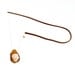 KARVE one-of-a-kind, copper leafed faceted wood and leather necklace: no. 12 of 100