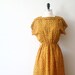 Vintage Floral 70s Fall Maple Mustard Dress