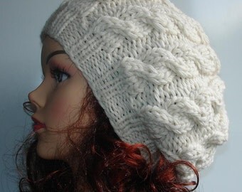 Popular items for cable hat on Etsy