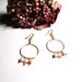 Pink Opal Beaded Hoop Earrings