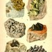 COPPER-Pyrite smaltite tetrahedrite 6 crystals, VINTAGE EDWARDIAN color geology lithograph crystal stone mineral print suitable to frame