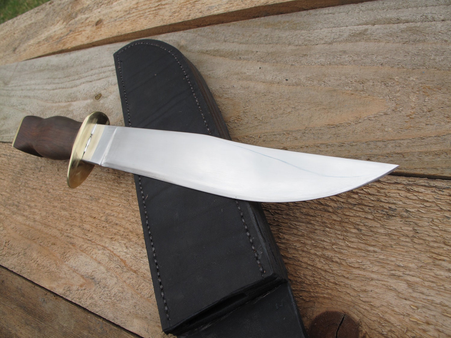 Fine Custom Made Bowie Knife 5160 Steel  Slim 10 by 