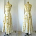 60s gown // gold wedding dress // 1960s silk dress // embroidered leaves