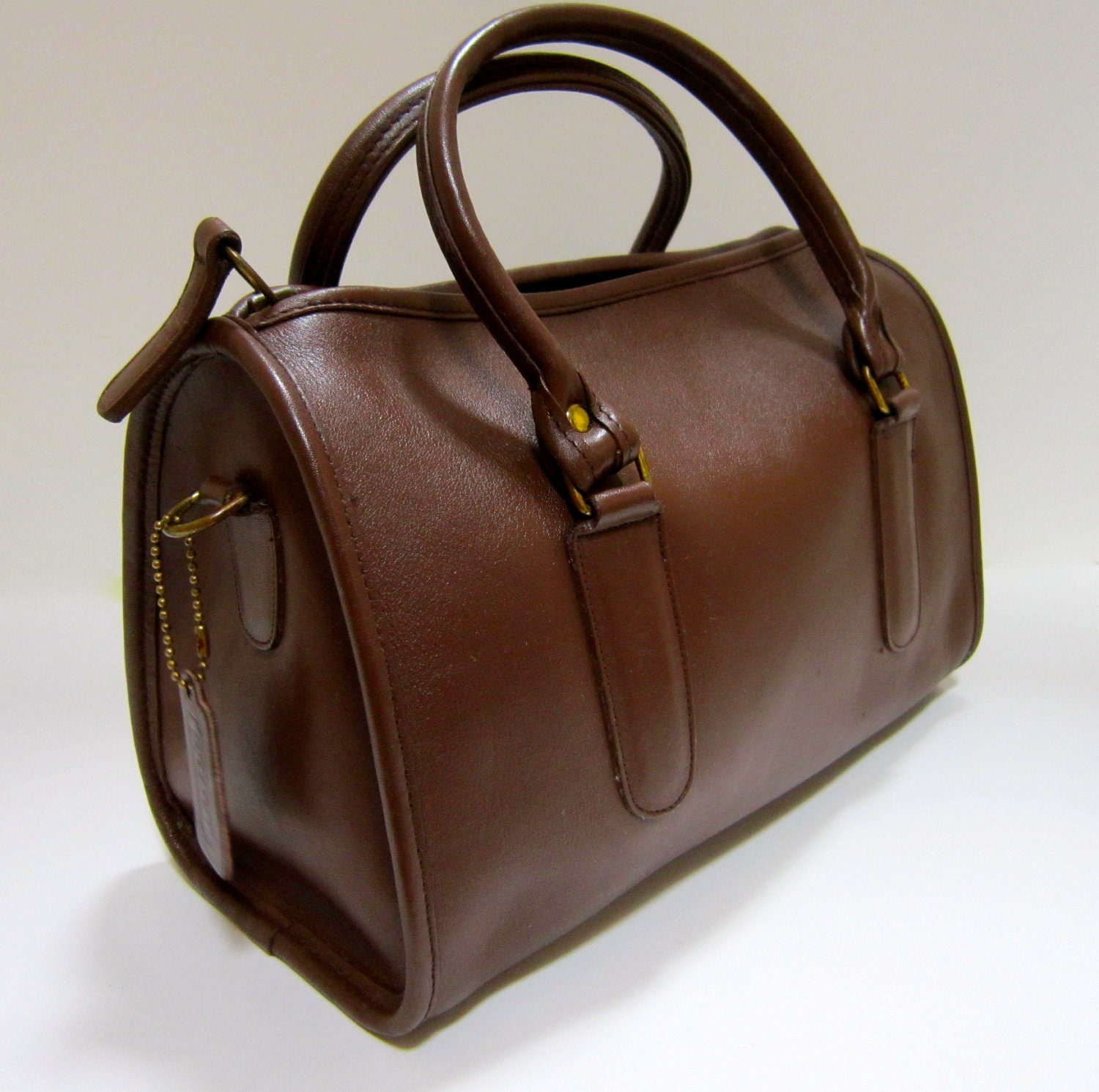 Vintage Coach zip top satchel in chocolate by dejavuvintageretro
