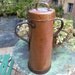 Antique copper milk can from French farmhouse, milk pitcher milk jug w iron handles, big 1800s dairy jar kitchenware from France