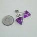 Geek Mini Dice Earrings Post Purple