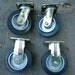 4 clean vintage never used bassick industrial FACTORY WAREHOUSE cart wheels