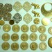 Assorted Stampings, Raw Unfinished Brass, Vintage, Item09462