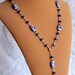 Orential painted porclaine, beaded ID-Lanyard or necklace