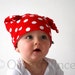 SALE - Red spotty hat size 1-2yrs white polka dots toddler - Ready to ship
