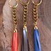 Silver Leather Tassel Keychain