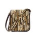 60s Shoulder Bag Olive Brown Geometric Print Vegan Purse