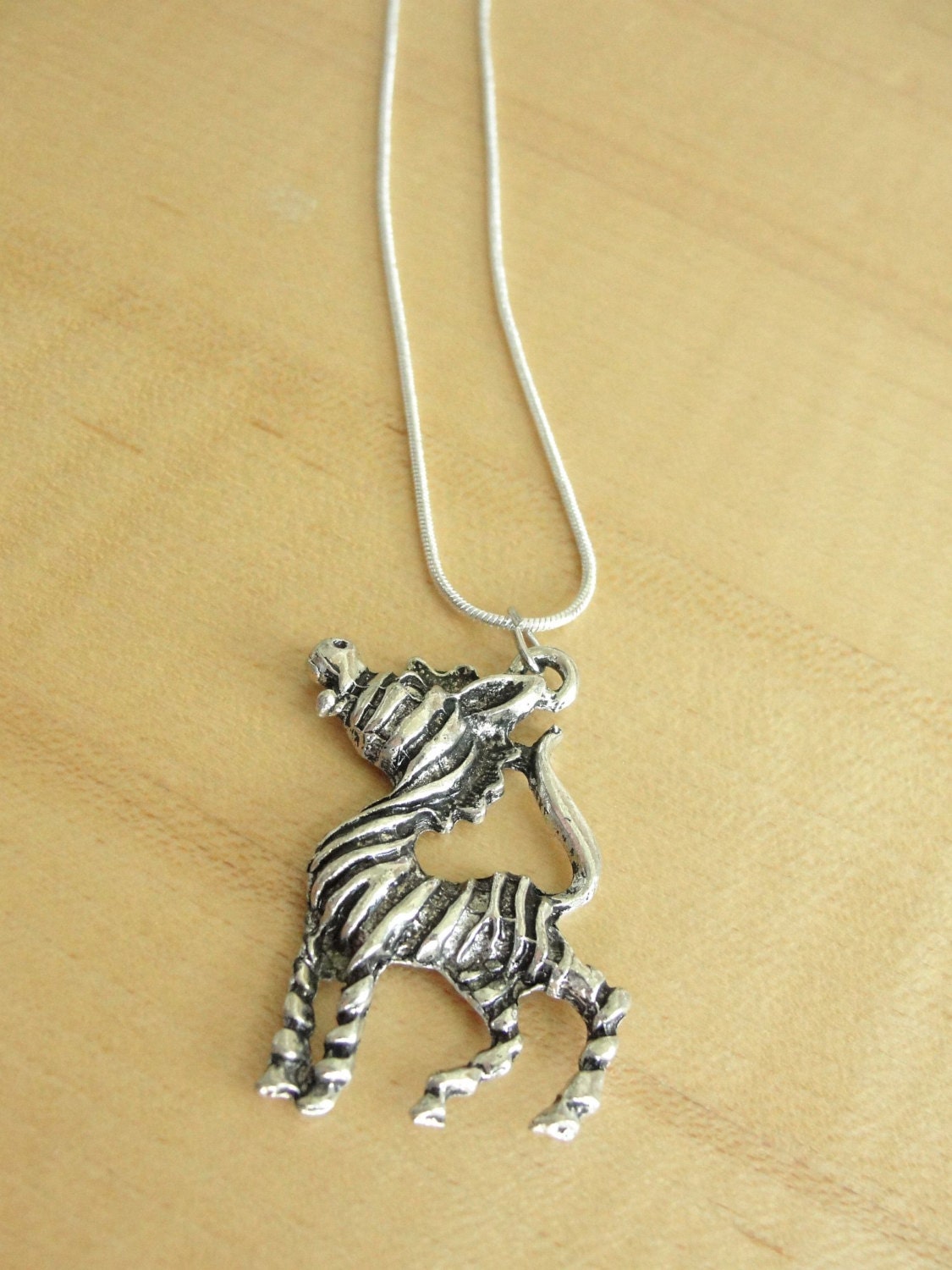 Zebra Pendant Necklace EDS Awareness