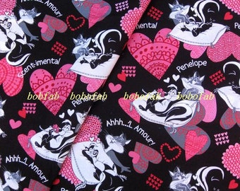 2020  - 1 meter SDLP Cotton fabric  - Cartoon - Tom and heart