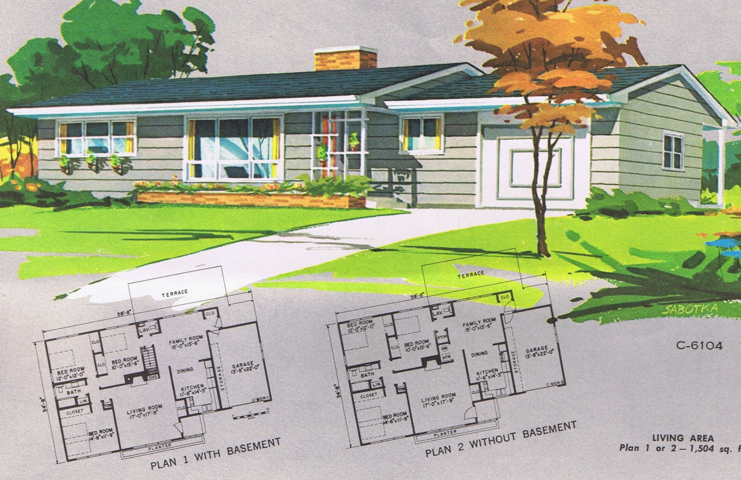  Mid  Century  Modern  Ranch House  Plans  1961 National House  Plan 