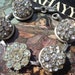 Antique Button Bracelet, vintage rhinestones