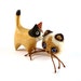 Tan Siamese Cat Wool Catnip Cat Toy