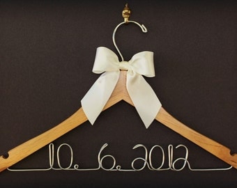 Bridesmaid Gift for Bridal Party - personalized hangers - Wedding Dress - Lace Wedding Dress - Open Back Wedding Dress - Gift for Wife - MOB