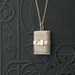 Antique Victorian Sterling Locket. Suitcase. Belted Luggage. Trunk Satchel Envelope Clutch.