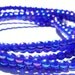 1 Bulk Strand Cobalt Blue AB Luster Round Glass Beads