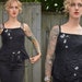SALE 1950's Hand Painted Daisy Geisha Girl Blouse