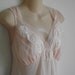 Vintage nightgown pale pink Lorraine 50's nylon & lace 40 bust L XL