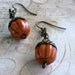 Acorn Earrings Wrapped With Antique Brass