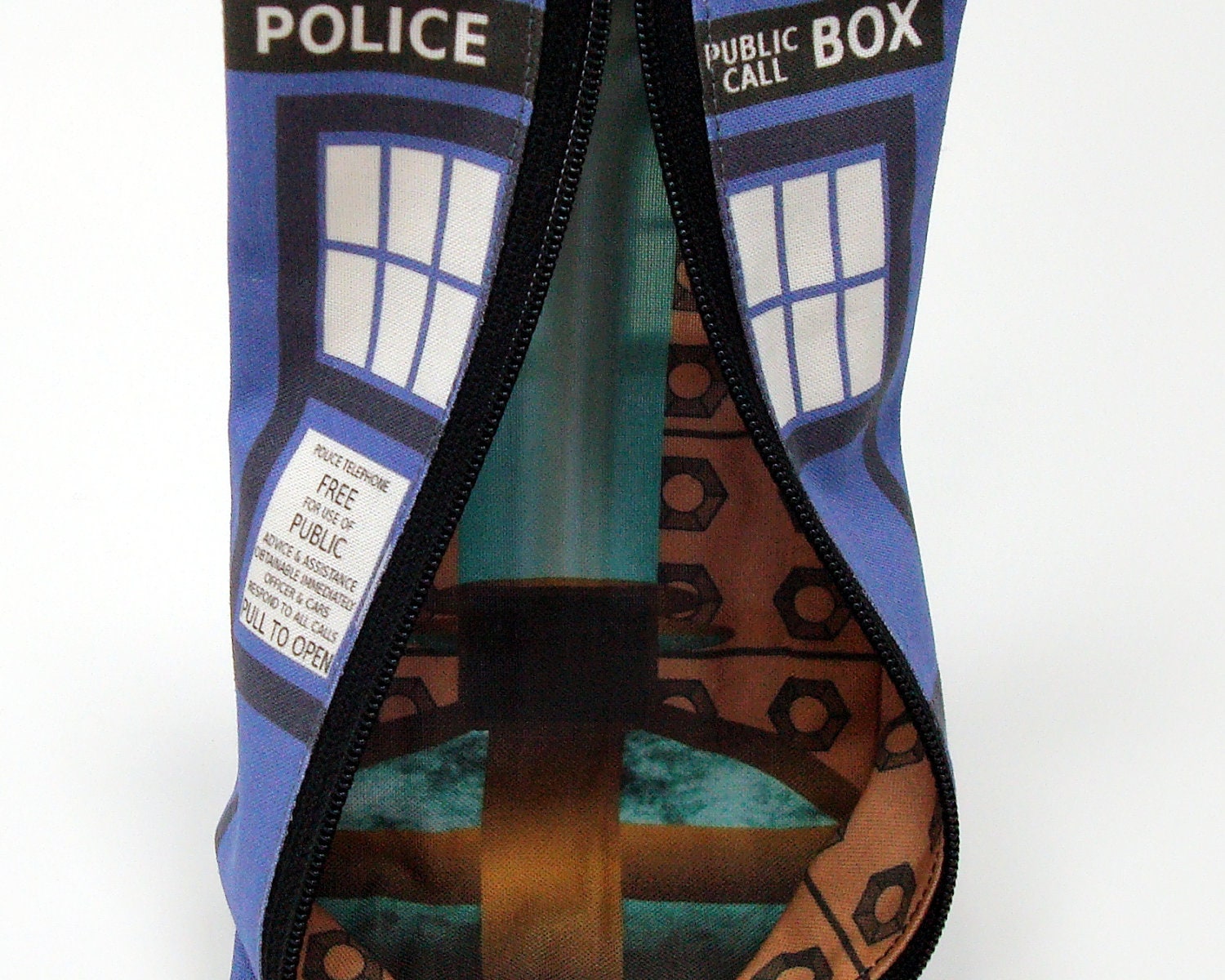 Tardis pencil case 8 inch doctor who zipper pouch