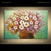 Impressionist Original Modern contemporary Palette Knife Painting Flowers Paula Nizamas 36" x 24"
