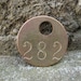 Antique Original Brass Mining Tag Number 282 Vintage Token Coal Mining Pit Checks