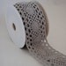 Wide Cotton Crochet Lace Trim - dove grey, 1m (1.1yard)