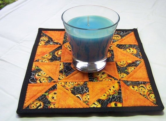 Mug Rug Candle Mat Set Halloween Themed by GabbysQuiltsNSupply