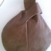 Brown Pebble Textured Leather Purse Wristlet Clutch Bag Round Zen Mama