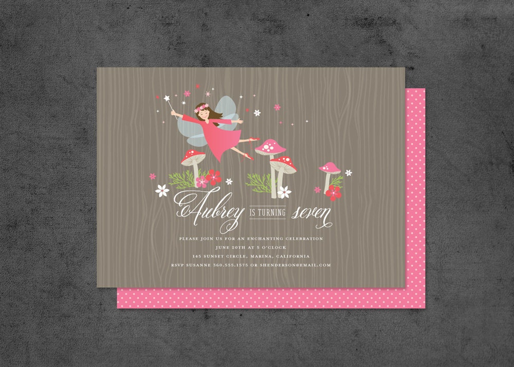 Woodland Fairy Party Invitations 8