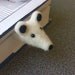 Needle felted polar bear bookmark
