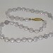 Lavender Fluorite Necklace - Hand Knotted 8 mm. Beads - 1980's