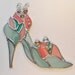 High Heel Summer Shoe With A Pink Tulip. Home Decor. Suncatcher.