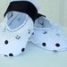 Black and white lace soft soled baby shoes, slippers, booties