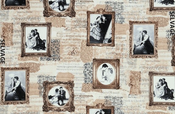 NEW Timeless Treasures Fabric Norman Rockwell Vintage