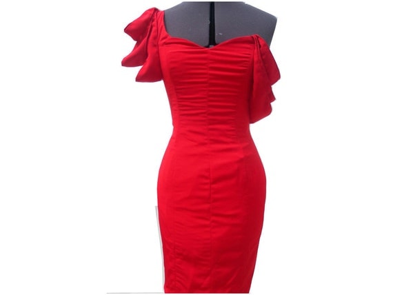 Lucious Red Cocktail Dress, Evening Dress, Prom Dress, Bridesmaid Dress ...