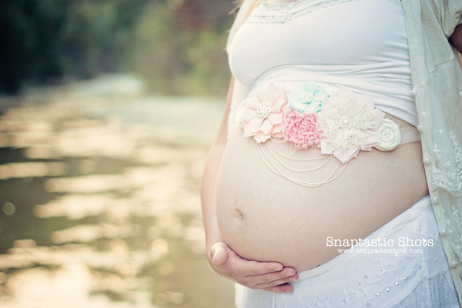 Maternity sash belly sash flower sash pregnancy sash